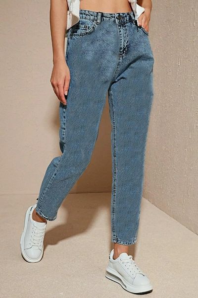TRENDNATUREL Pantaloni Mom Jean din Lycra Vella Blue Snow Wash
