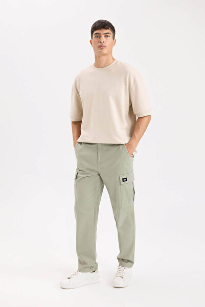 DeFacto Relax Fit Trousers Straight Leg with Cargo Pockets D5967Ax25Sp