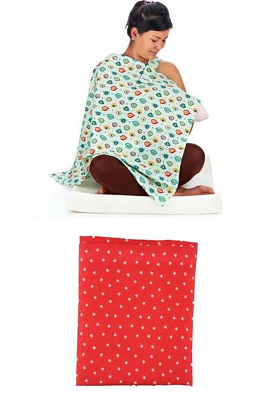 STOREMAX Ezg Useful Belted Star Patterned Baby Breastfeeding Bib Cover