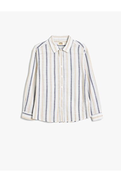 Koton Cămașă cu mânecă lungă din bumbac cu nasturi