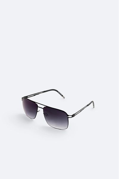 Avva Men's Black Rectangular Sunglasses A41Y8811