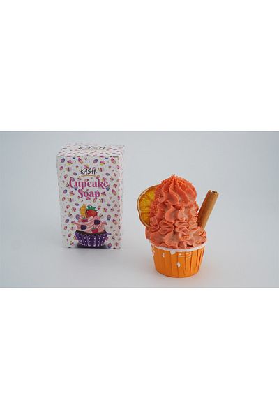 KASH Stylish Handmade Orange&Cinnamon Cupcake Soap |   Natural, Skin-Friendly and Realistic Design