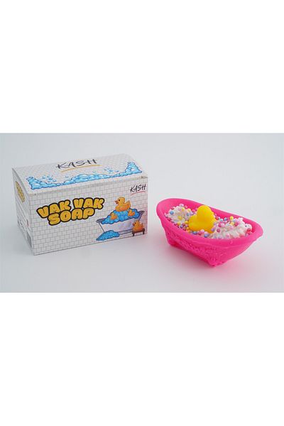 KASH Vak Vak Soap |   Duck Cherry Flavored Bathtub Soap |   Handmade, Colorful and Fun