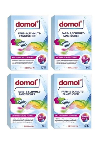 DOMOL Color Separating Revitalizing Wipes 24 Pieces x 4 Boxes
