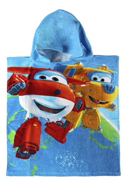 super wings Prosop poncho cu gluga Super Wings 50 X 115 CM Universala Multicolor