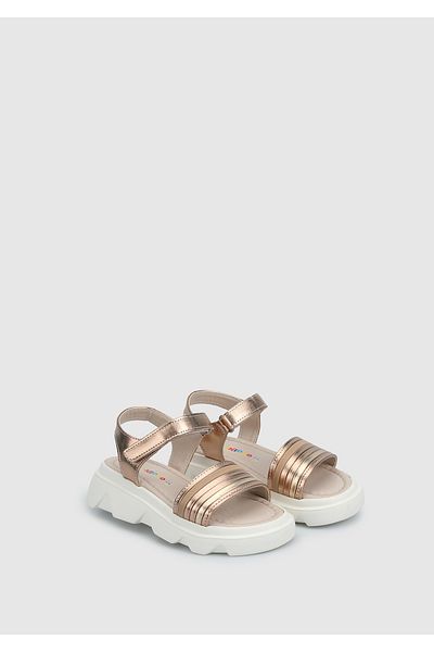Kiddo Sandale plate pentru fete aurii