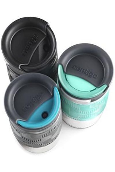 LUXE Metra Autoseal Thermos Cup 470 Ml, Black, Keeps Warm for 6 Hours, Cold for 12 Hours Lxshp 1055529