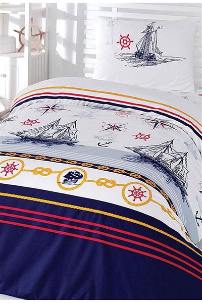 STOREMAX Ezg Sailing Ranforce Single Youth Duvet Cover Set Ezsnshop 1065757