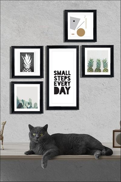 LUXE htpshopmx Set de pictură decorativă din MDF din 5 piese cu aspect de cadru DEKOLIADKG037 str http 1092444