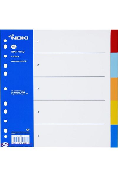 Noki Separator A4 10 Colors Pp