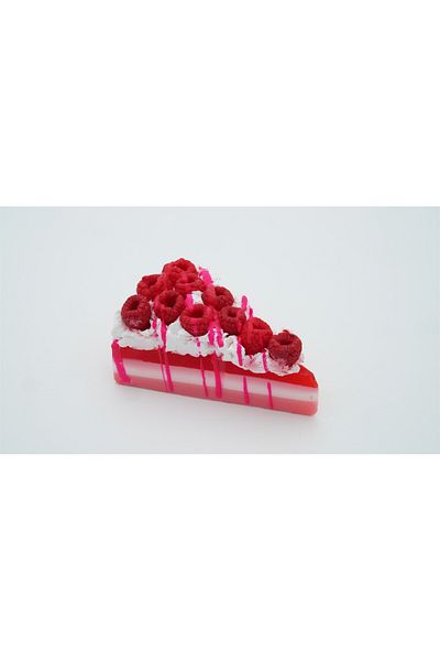 KASH Vegan and Natural Handmade Raspberry&Cherry Flavored Cheesecake Soap |   Skin-Friendly, Realistic Design