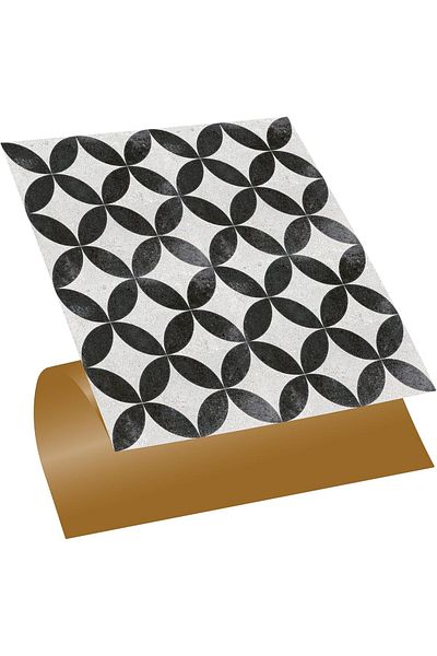 STOREMAX Ezg Self Adhesive Round Retro Patterned Pvc Tile 30X30 cm (11 Pieces / 1 m²) Ezsnshop 1065