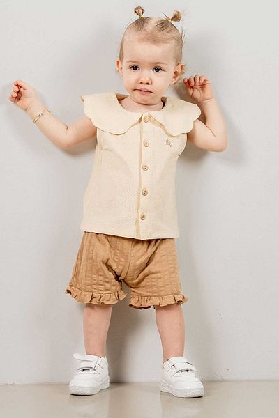 bombe Baby Kids Cotton Shorts Set of 2 First I'M Trend Fashion Bottom Top Set