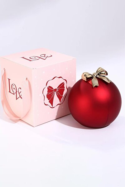 TAKIŞTIR Kırmızı Renk Gül Figürlü Karton Çanta Hediyeli Hediye Kutusu