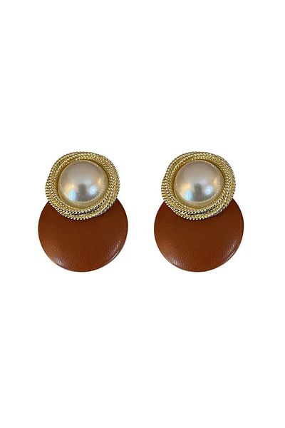 SIC MODA Round Earrings Retro Brown SIC MODA 5132A