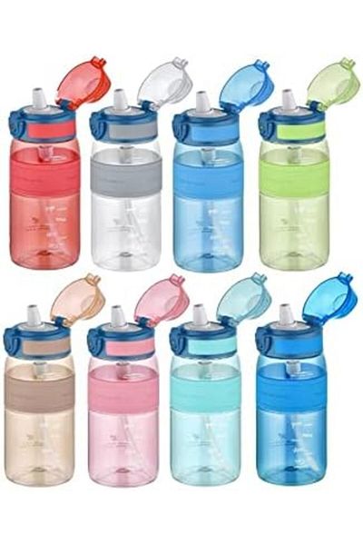 LUXE Ysstorex Fiftyfifty Straw (Non-Biteable) 440 ml Silicone Body Tritan Water Bottle Starcolxollection