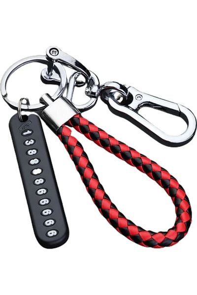 Roichil Keychain Pendant Metal Key Rings Phone Number Plate Lock Key Chain