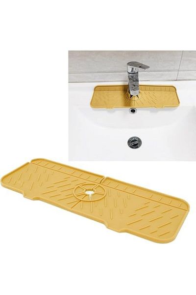 STOREMAX Ezg Sink Splash Guard - Silicone Faucet Handle Drip Catcher Tray, Dishwashing Liquid Mountain