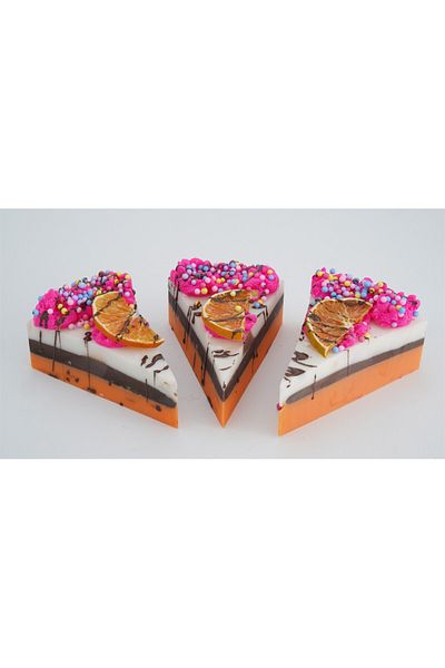 KASH Vegan and Natural Handmade Orange Flavored Cheesecake Soap |   Skin-Friendly, Realistic Design