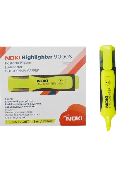Noki Highlighter Yellow 10 Pack