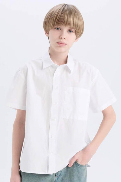 DeFacto Cămașă albă pentru băiat E1588A8/WT34