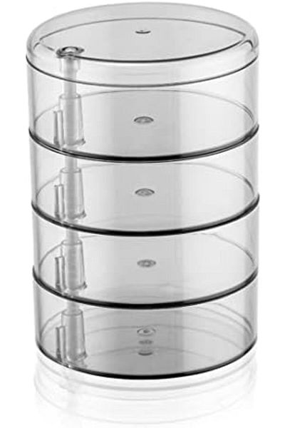 STOREMAX Ezg Transparent Acrylic 4-Tier Rotatable Jewelry Organizer Organizer, Jewelry Box, Jewelry Organizer