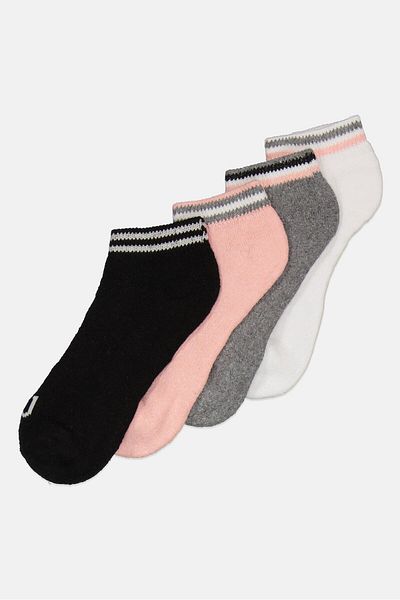 Wilson Women 8 Pairs No Show Active Socks, Grey/White/Pink/Black