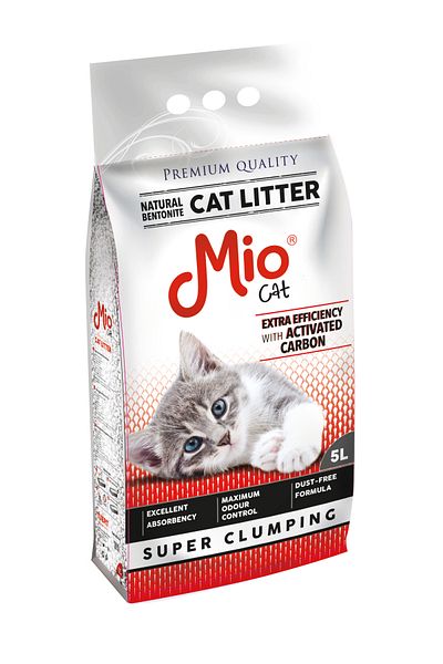 MİO Cat Litter Sand❤️, Mio Cat, High Premium Bentonite, Activated Charcoal, Only Compact Bob Mic, 5l