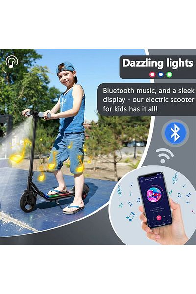 Generic Kids Electric Scooter with Dazzling Lights and Bluetooth Music