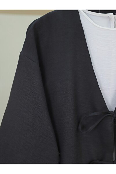 HİJABAYA Σετ λινό με δαντέλα μπροστά και ελαστική φούστα στη μέση