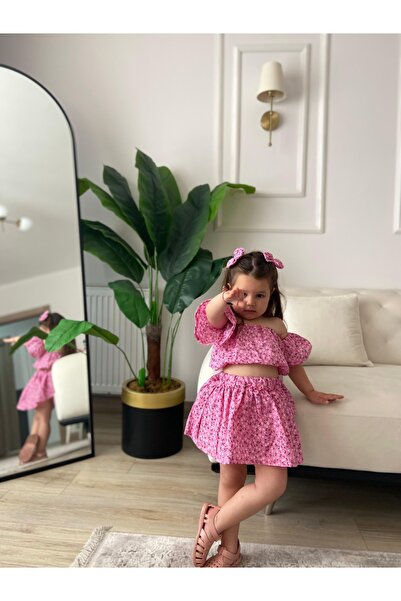 Tinypeople Girl's Summer Skirt Crop Suit Children's Summer Skirt Suit Girl's Holiday