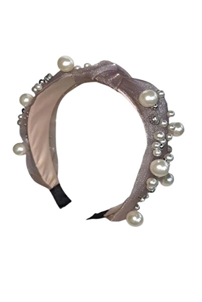 CAŞ DEKORASYON Coroană din piatră perlată de culoare bej-gri