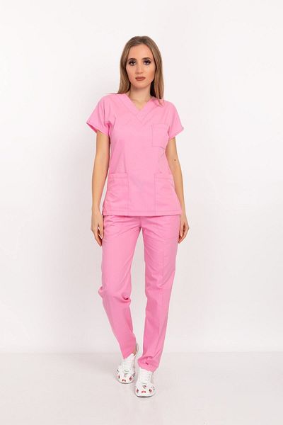Nur Medikal Giyim Uniformă de Spital pentru Medici și Asistente Unisex din Lycra Roz Candy