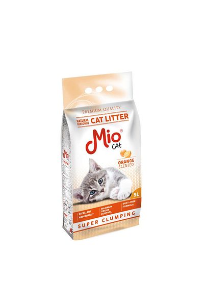 MİO Nisip Pisica❤️, Mio Cat, High Premium Bentonite, Parfum Portocale, Super Clumping