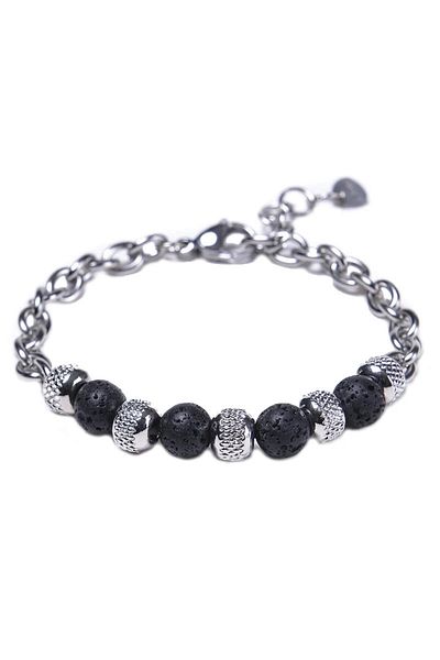SIC MODA Stainless steel and lava bracelet Sic Moda 5425D