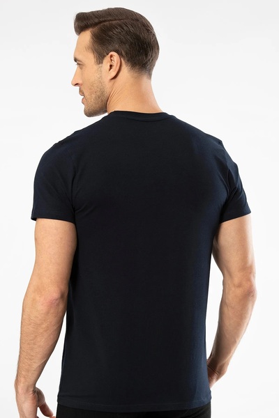 Cacharel 2 Pieces Men's Black O-Neck Short Sleeve T-Shirt 95 Cotton 5% Elastane