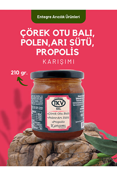 TKV Bal Çörek Otu Balı+polen+arı Sütü+propolis (210 Gr)