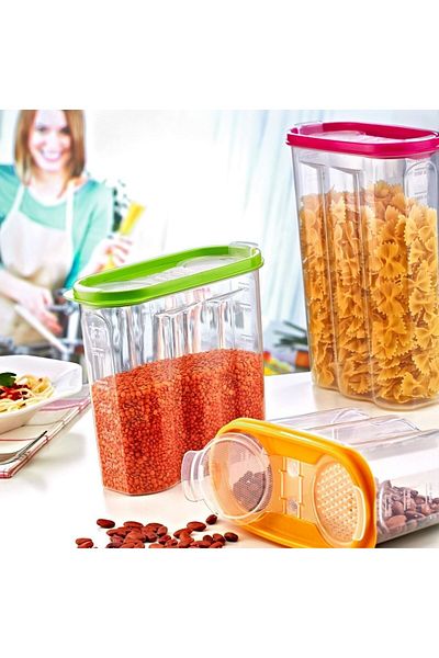 STOREMAX Ezg 2 Lid Scale Erzak Dry Food Storage Box Container - 1.7 Liter - Sa935 Ezsnshop 1065757