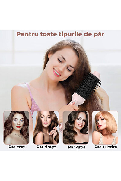 Regal Bliss Perie electrică Regal Bliss®, turmalină, ionizare, 3 trepte aer cald/rece, 1000W, uscare 360°, Roz