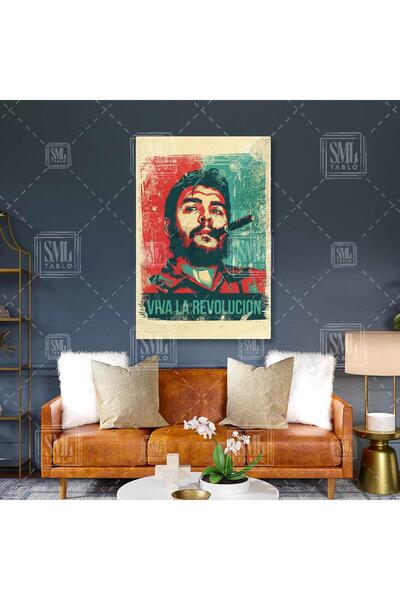 SML TABLO Che Guevara Küba Devrimci Lider Yaşasın Devrim Viva La Revolucion İ...
