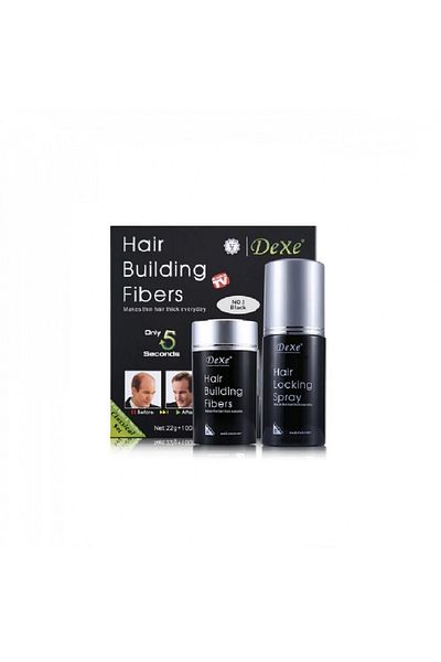 Dexe Dexe Hair Building Fibers Kit with Fixing Spray for Unisex