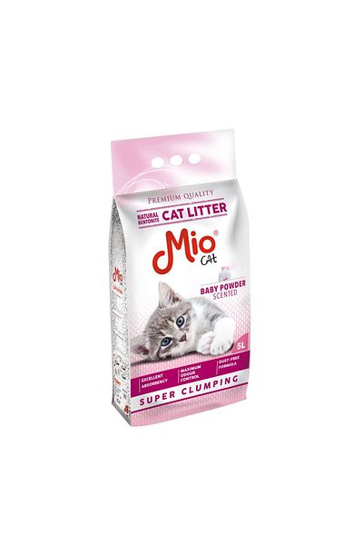 MİO Nisip Litiera Pisica❤️, Mio Cat, High Premium Bentonita, Parfum Pudra Bebelus, Bob Mare