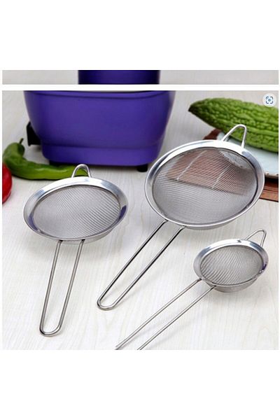 ÖZCAN Stainless Steel 3 Size Tea Cocoa Insignia Strainer