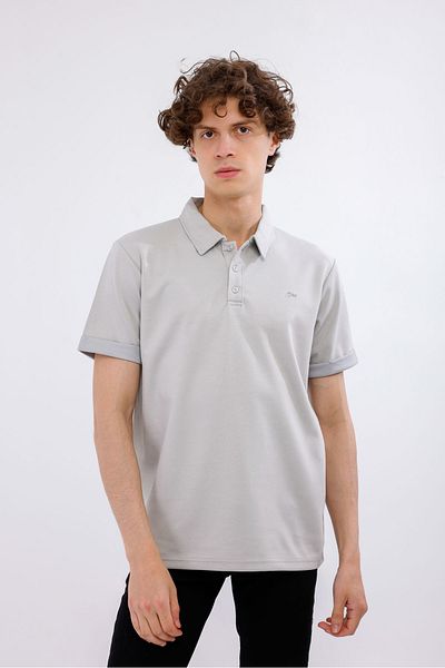 Decas Βαμβακερό μπλουζάκι IGNITUS Polo Neck - Μπεζ