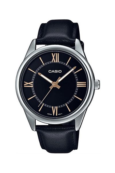 Casio Case Metalic Cord Black Color Men's Wristwatch
