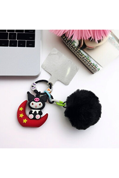 Meyra Accessories Sanrio Karikatür Ponponlu Lüx Telefon Süsü Anahtarlık Çanta Aksesuarı 1 Adet Peluş Oyuncak