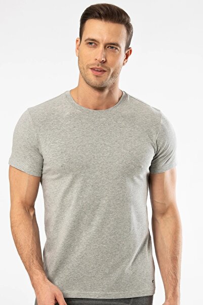 Cacharel 4 τμχ Ανδρικό κοντομάνικο μπλουζάκι με λαιμόκοψη 95% βαμβάκι 5% ελαστάνη