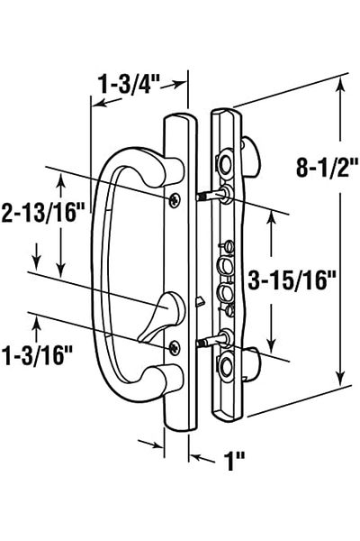 STOREMAX Ezg C 1280 Flush Style Sliding Door Handle Set - Quickly and Easily Replace Old or Damaged Door Handles