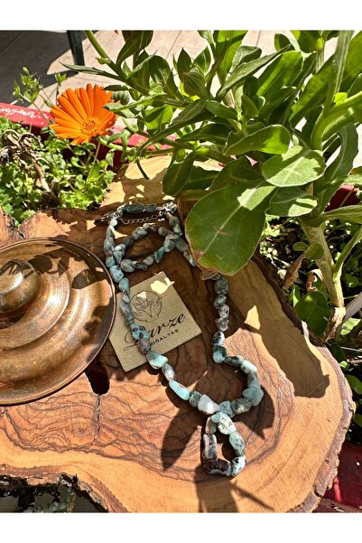 parze doğaltaş Larimar Dizi Kolye