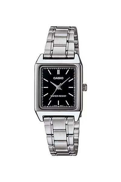 Casio Women Wrist Watch with Dial Black Cord Metallic Color 24 Months Guarantee